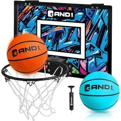 AND1 - Mini Tablero De Baloncesto Over The Door Azul