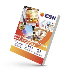 GENERICO - MICA PARA TERMOLAMINADORA PLASTIFICADORA 125 MIC 229X292 MM 100H CARTA ESN - Blanco - CARTA