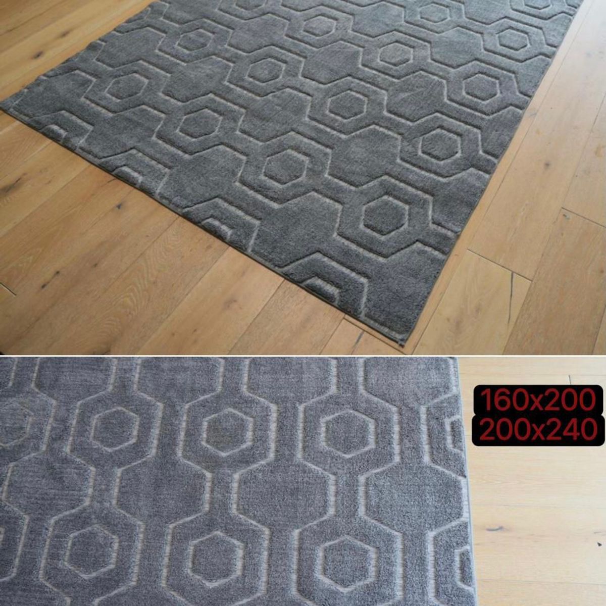 GENERICO - ALFOMBRA JACQUARD DE ALGODON 200X240CM