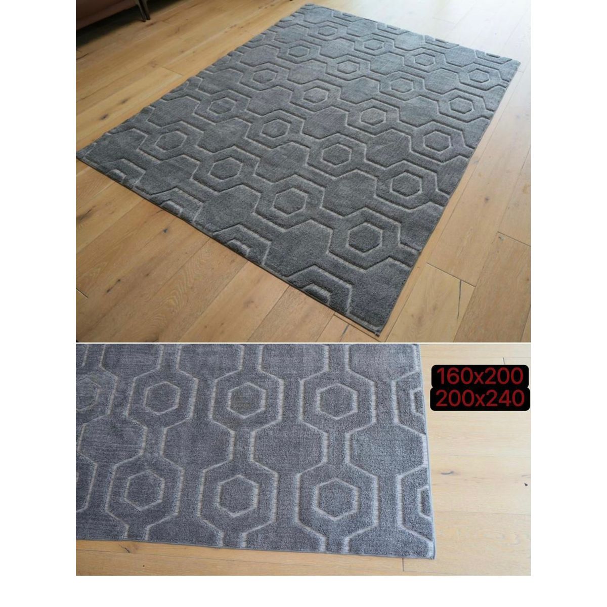 GENERICO - ALFOMBRA JACQUARD DE ALGODON 200X240CM