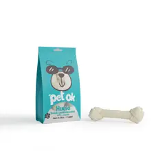 GENERICO - Huesito blanco para perro mediano/grande pack 3 unidades