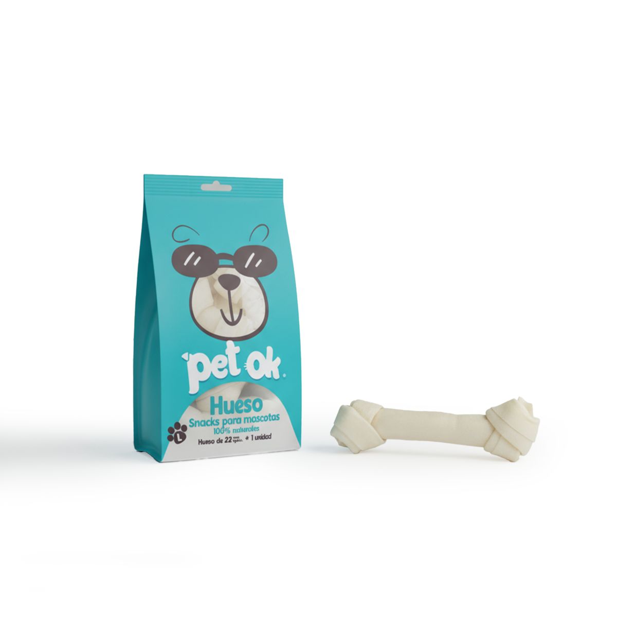 GENERICO - Huesito blanco para perro mediano/grande pack 5 unidades