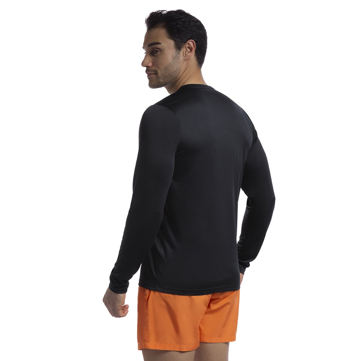 OLYMPIKUS - POLERA ESSENTIAL MANGA LARGA NEGRA HOMBRE