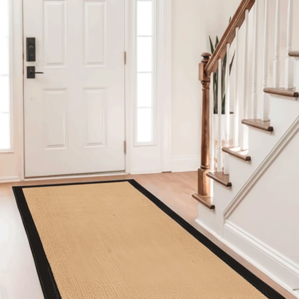 BAZHARS - Alfombra pasillo Yute 70X240 cm Bab Black Bazhars