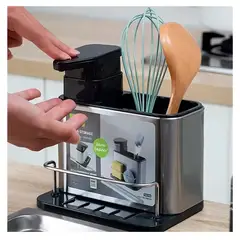 GENERICO - Dispensador De Lavalozas Jabón Y Porta Esponja