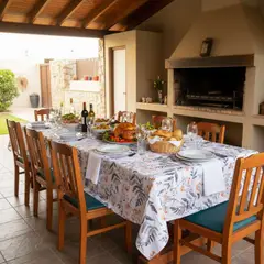 DECO EXPRESS - Mantel Antimanchas Floral 180X280 cm