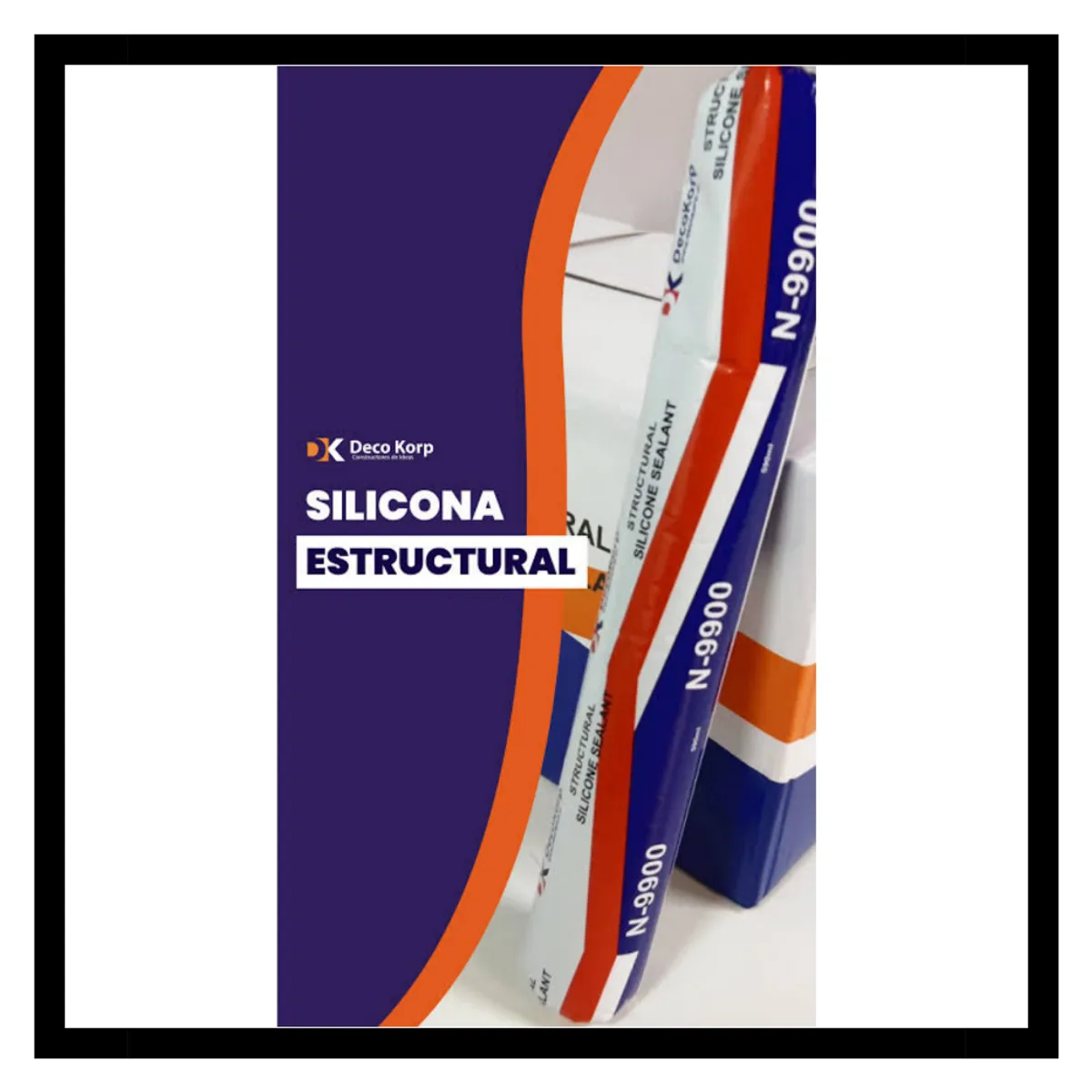 Silicona Estructural Tipo Paté 600 Ml  Blanco Decokorp, marca GENERICO - Foto 2