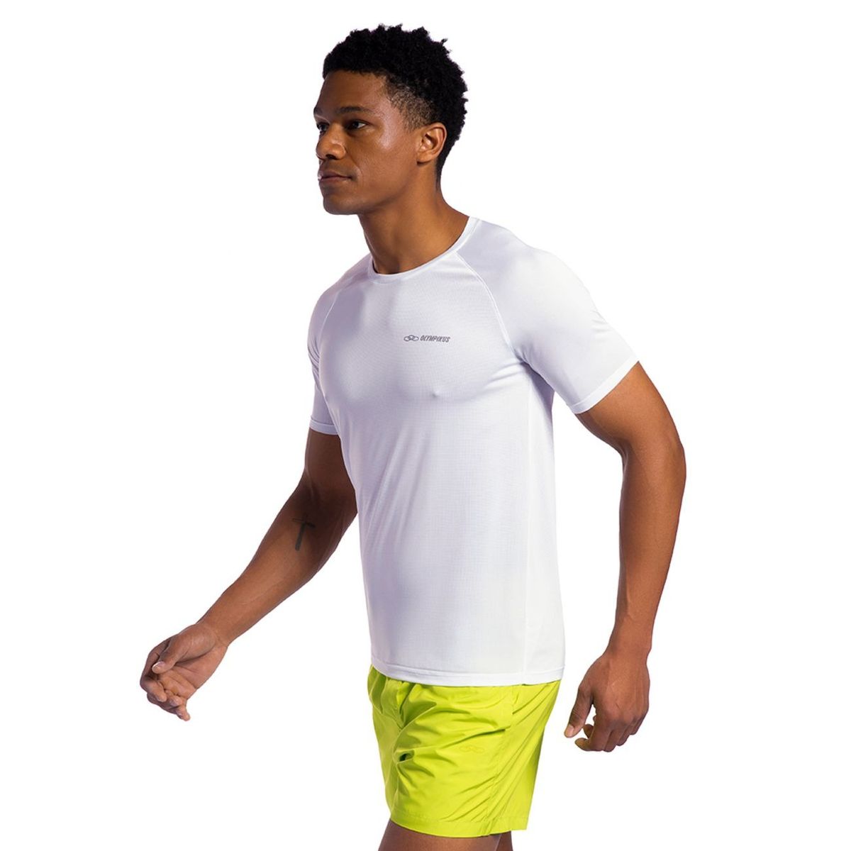 OLYMPIKUS - POLERA RUNNER MANGA CORTA BLANCA HOMBRE