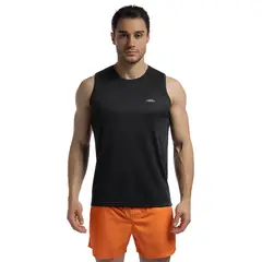 OLYMPIKUS - POLERA ESSENTIAL SIN MANGAS NEGRA HOMBRE