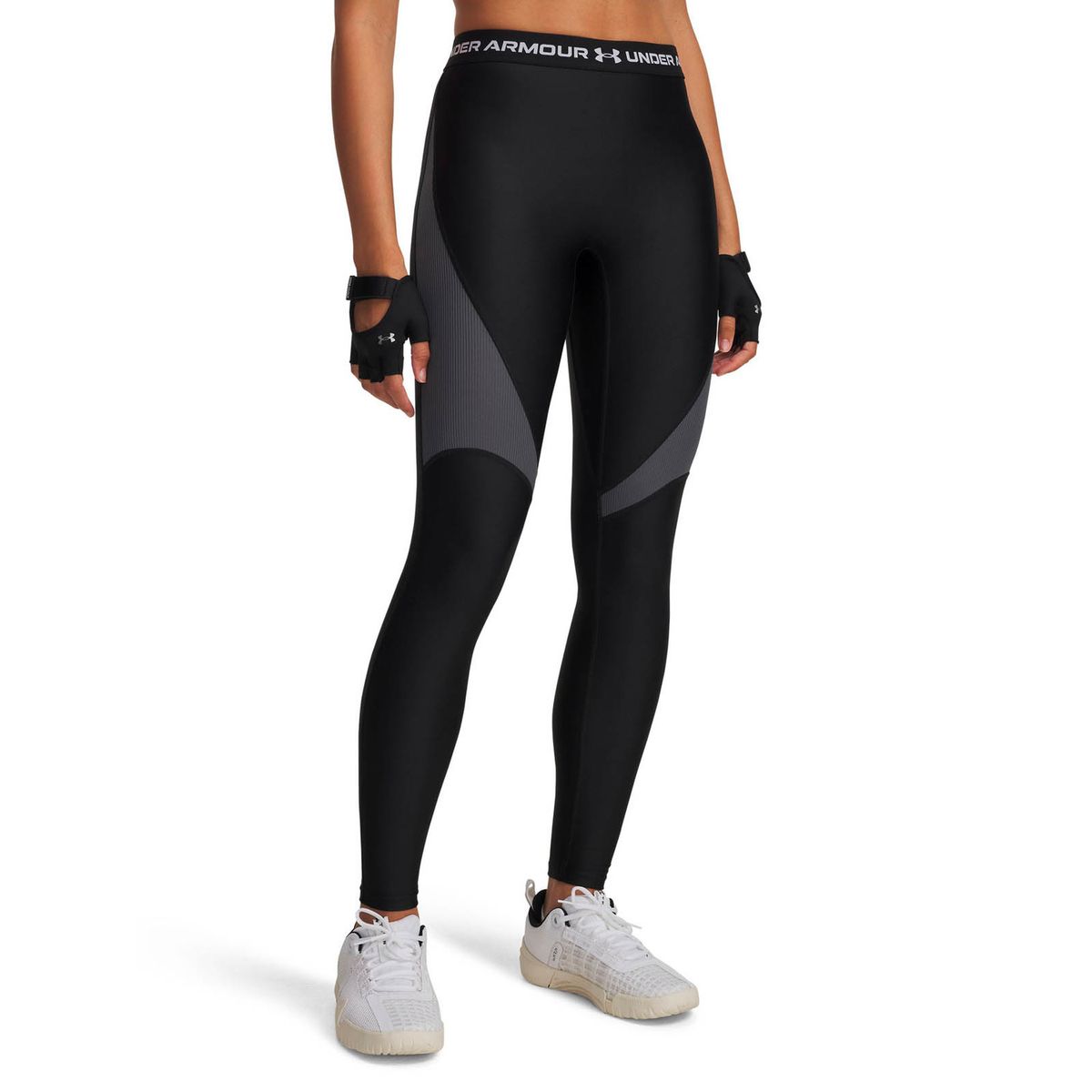 UNDER ARMOUR - Calzas Training para mujer HeatGear Rib negro UNDER ARMOUR