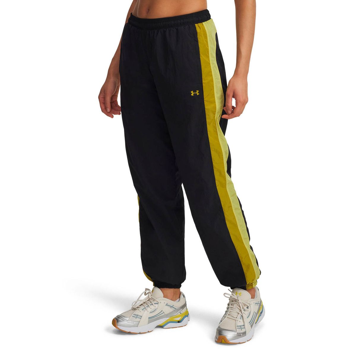 UNDER ARMOUR - Pantalón Lifestyle para mujer Icon Crinkle negro UNDER ARMOUR