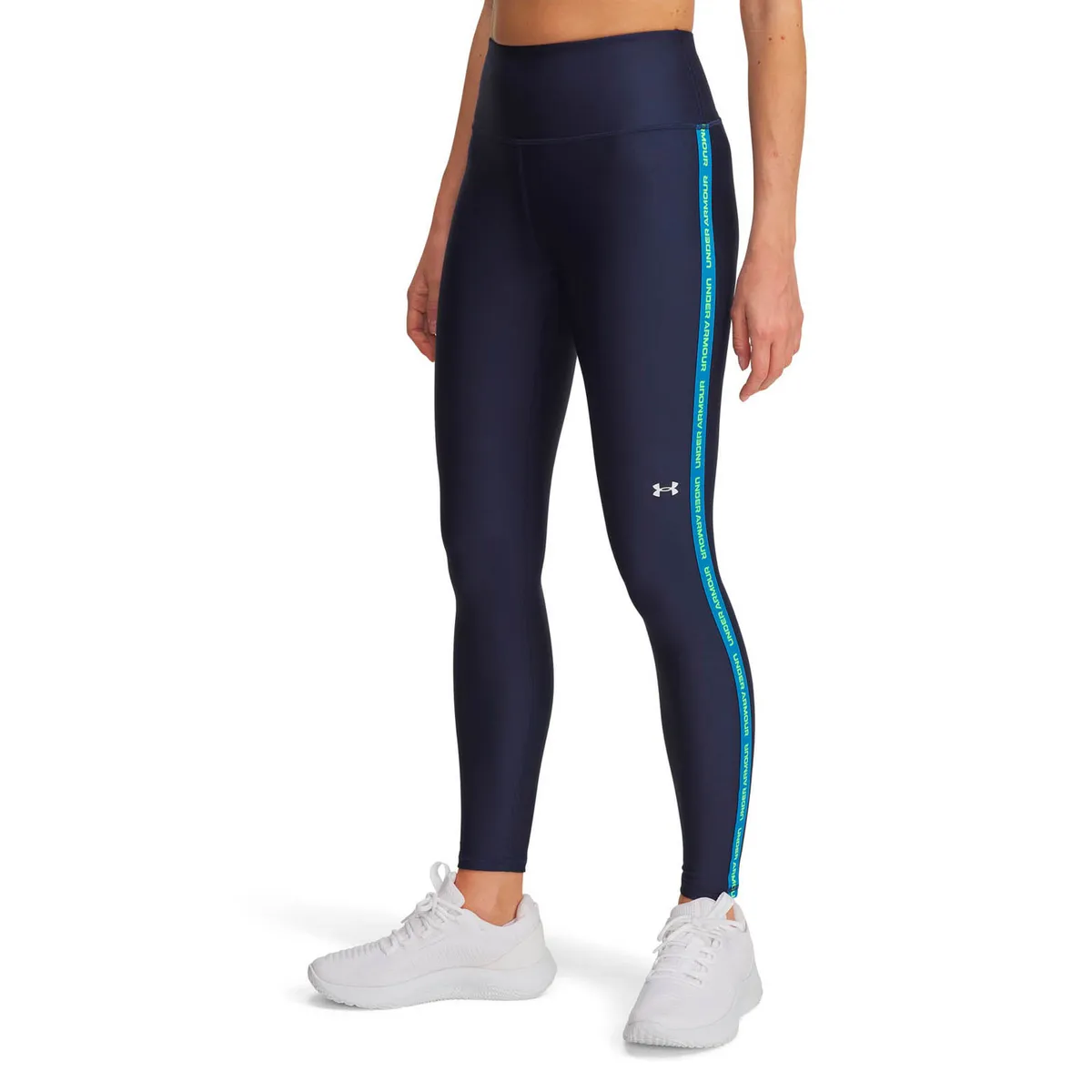 UNDER ARMOUR - Calza Training para mujer Tech Wordmark Tape azul UNDER ARMOUR