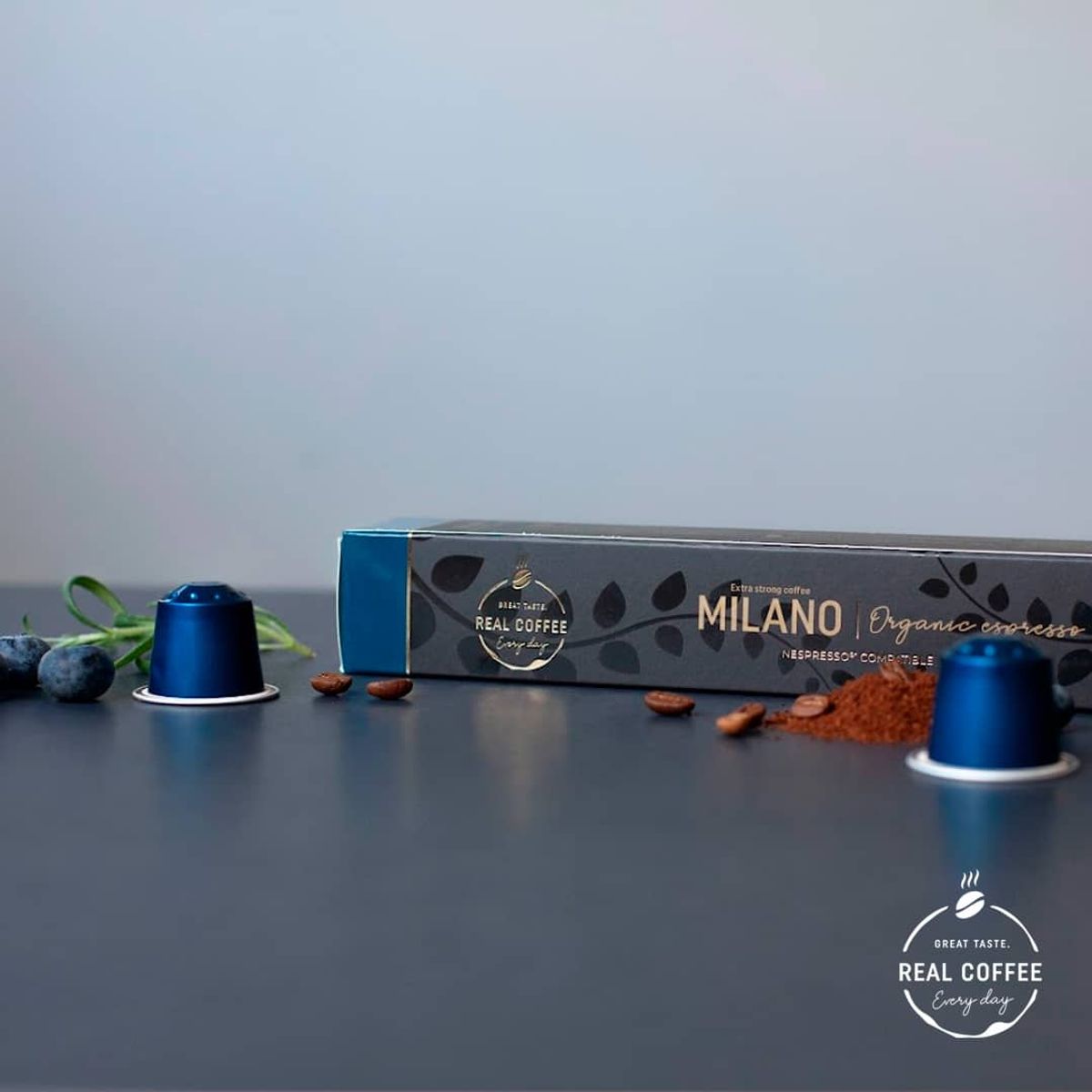 REAL COFFEE - Pack 80 Cápsulas Compatibles Nespresso Milano , Real Coffee