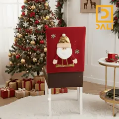GENERICO - Funda para Silla Roja con Viejo Pascuero Decoración Navideña para Comedor y Eventos