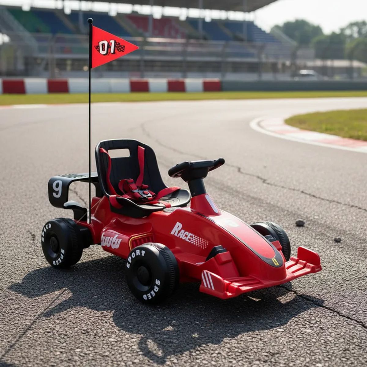 BEBESIT - Auto Eléctrico F1 Schumi Niños Niñas Infantil Rojo