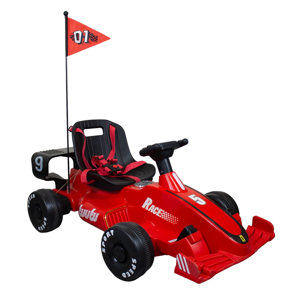 BEBESIT - Auto Eléctrico F1 Schumi Niños Niñas Infantil Rojo