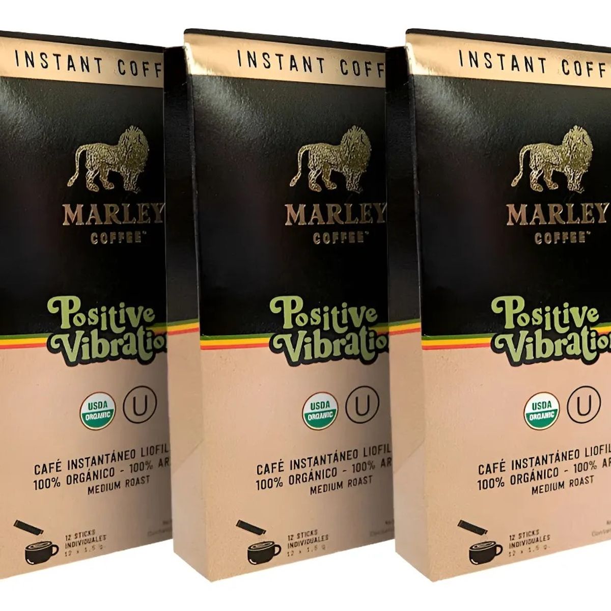 MARLEY COFFEE - Pack 3x Estuche 12 Sticks Positive Vibration