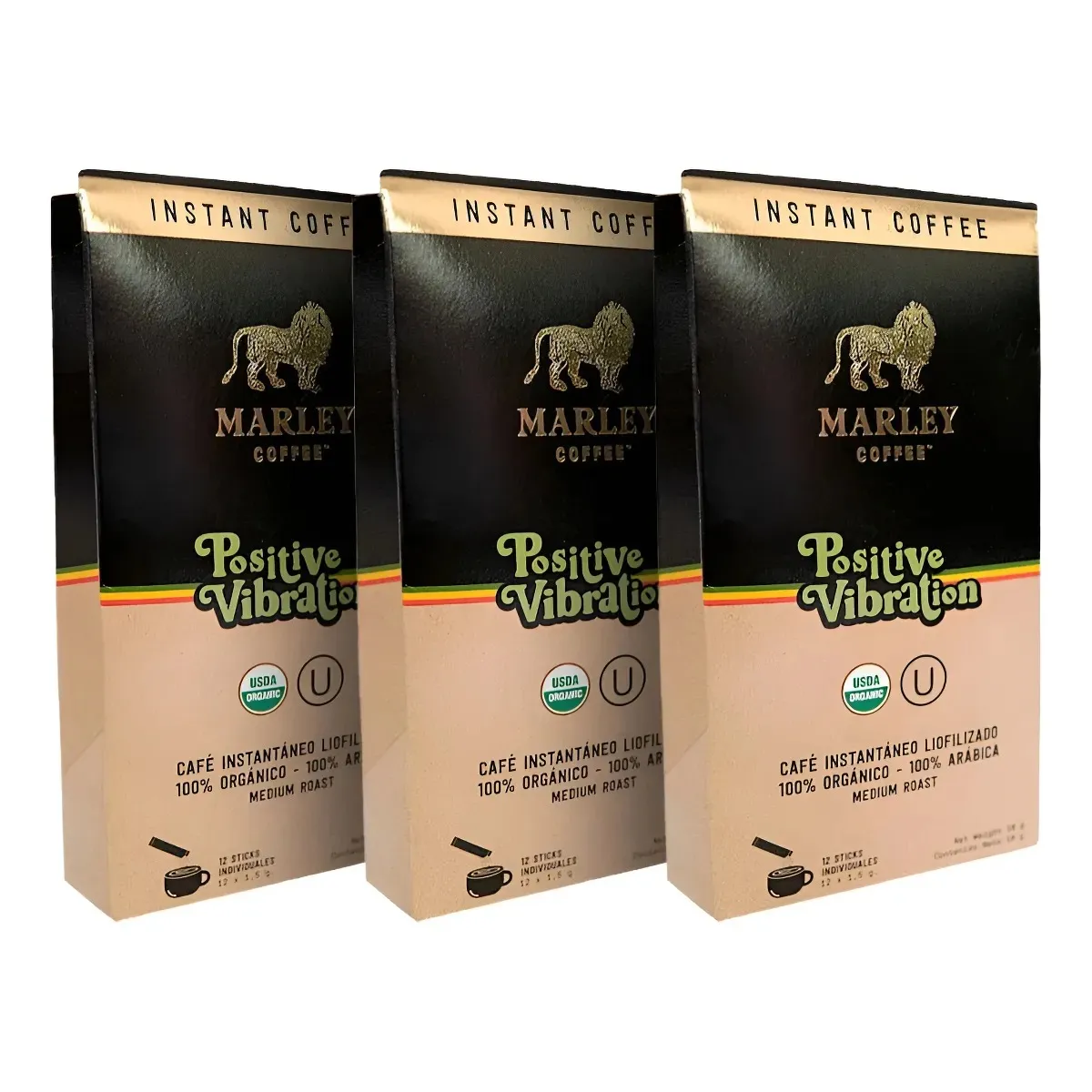 MARLEY COFFEE - Pack 3x Estuche 12 Sticks Positive Vibration