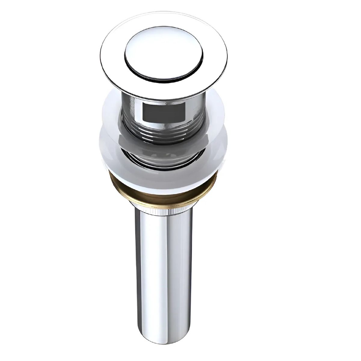 TAUMM - Desague Click Clack Popup 1 Un Cuarto Lavatorio Acero Con Rebalse