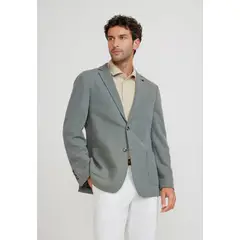TRIAL - Chaqueta Hombre Tejida Basic Verde Melange