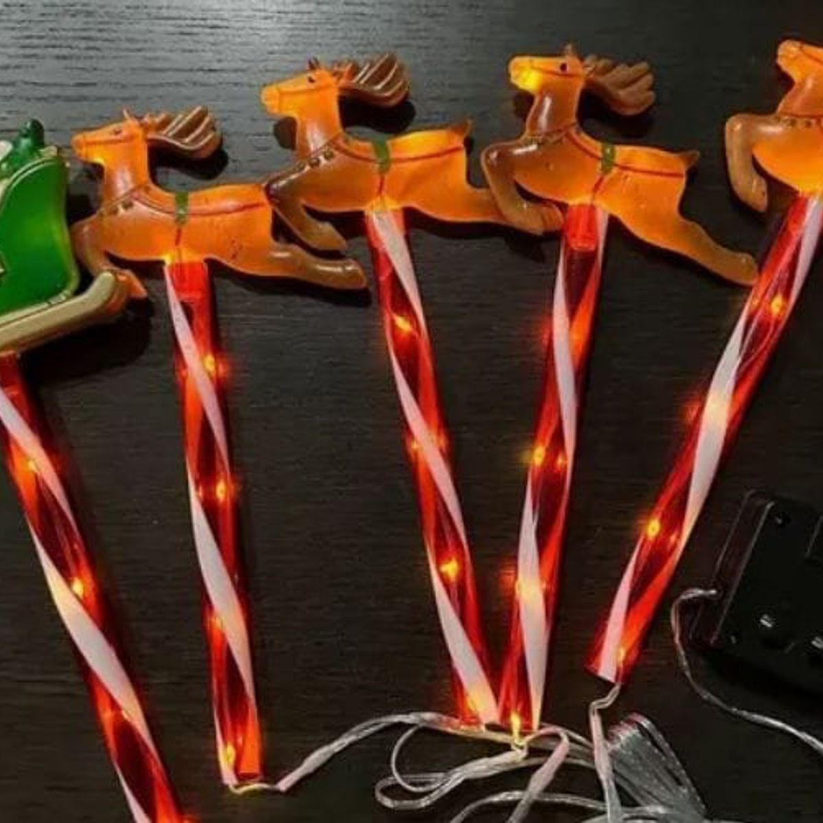 GENERICO - Estacas Solares con Luces LED para Decoración Navideña de exteriores