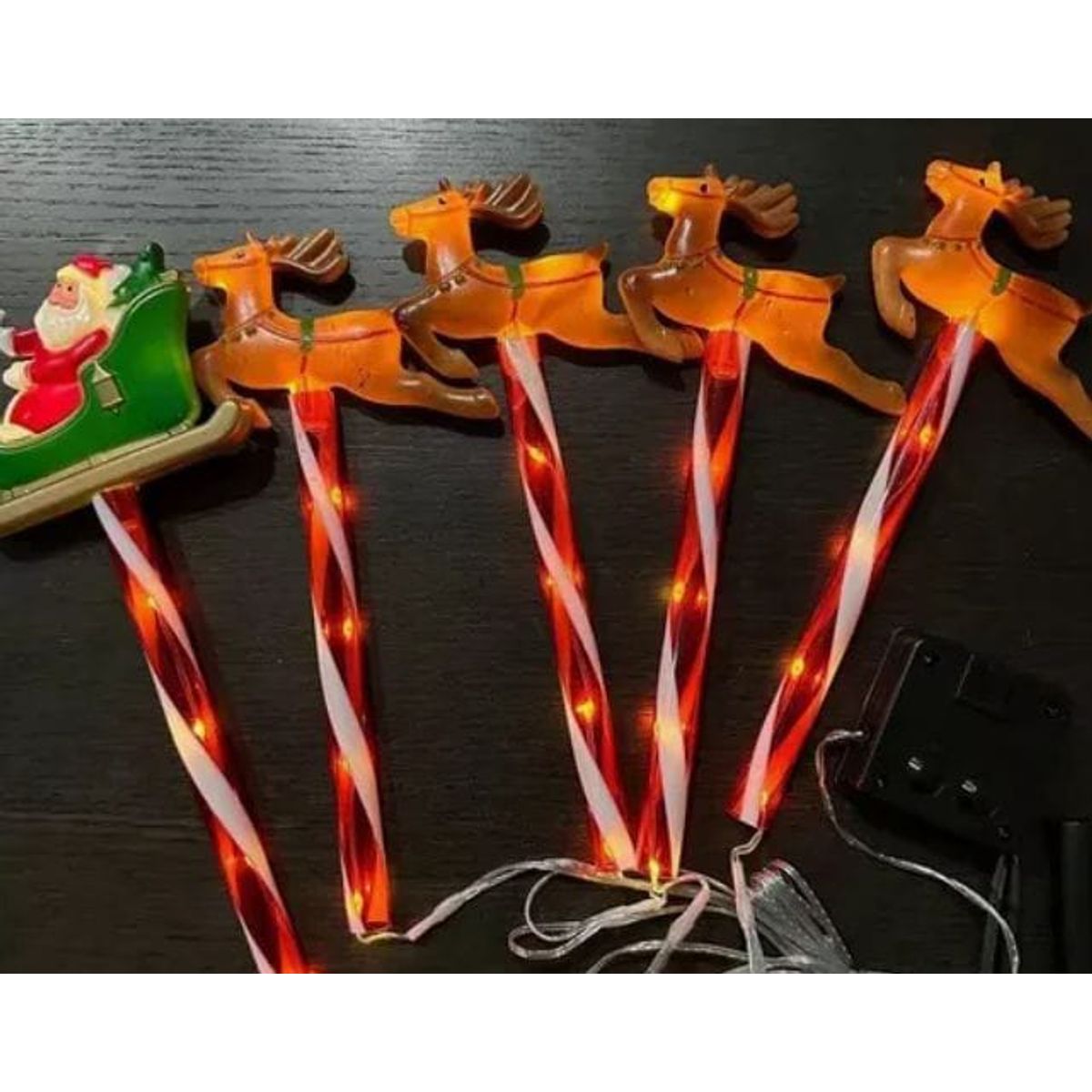 GENERICO - Estacas Solares con Luces LED para Decoración Navideña de exteriores