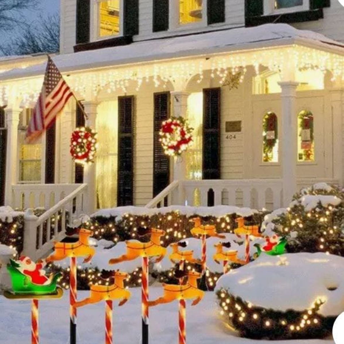 GENERICO - Estacas Solares con Luces LED para Decoración Navideña de exteriores