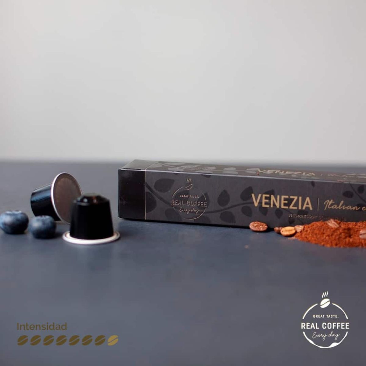 REAL COFFEE - Pack 80 Cápsulas Compatibles Nespresso Venezia , Real Coffee