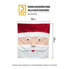 GENERICO - Funda Navideña para Silla Viejo Pascuero Decoración Festiva para Comedor y Hogar