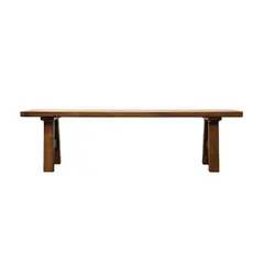 NECTAR - Banqueta Noe de Madera de Caucho Color Walnut 90x40x47 cm Estilo Natural y Elegante