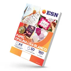 GENERICO - PAPEL OPALINA LISA BLANCO 180 GR A4 50 HOJAS ESN - Blanco - A4