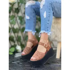 SNOOPY - Sandalias Mujer Casuales en gamuza con Plataforma M513