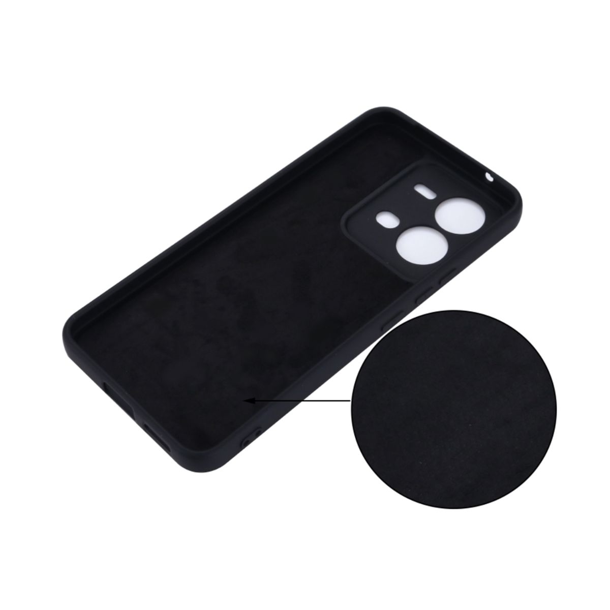 JOIGO - Carcasa Para Vivo V25 Goma Rojo