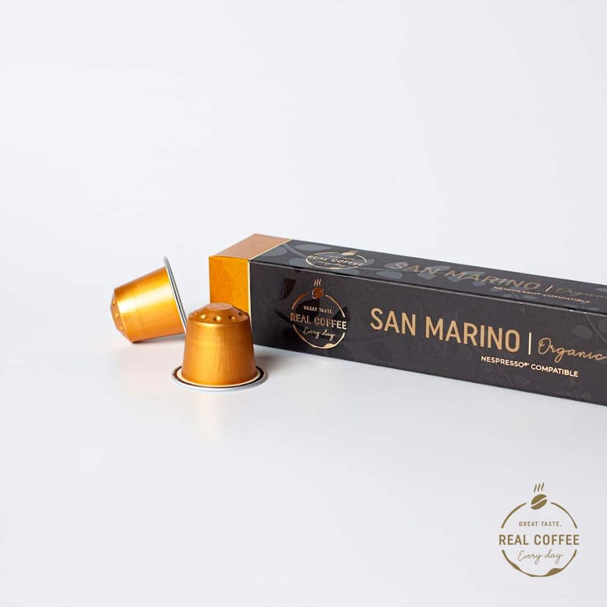 REAL COFFEE - Pack 80 Cápsulas Compatibles Nespresso San Marino , Real Coffee