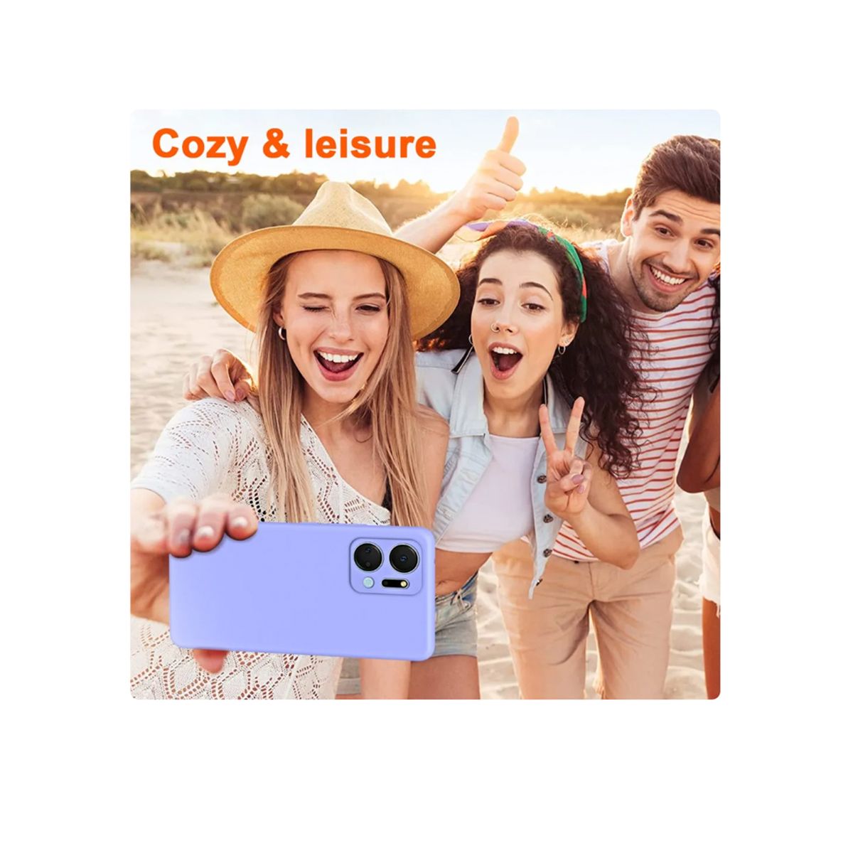 JOIGO - Carcasa Para Honor X7A Goma Azul