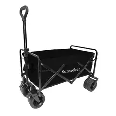 SUNSEEKER - Carrito Wagon Resistente Portátil Plegable Black