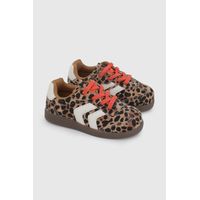 Zapatilla de Niña Camel con Cordón-Velcro y caña baja