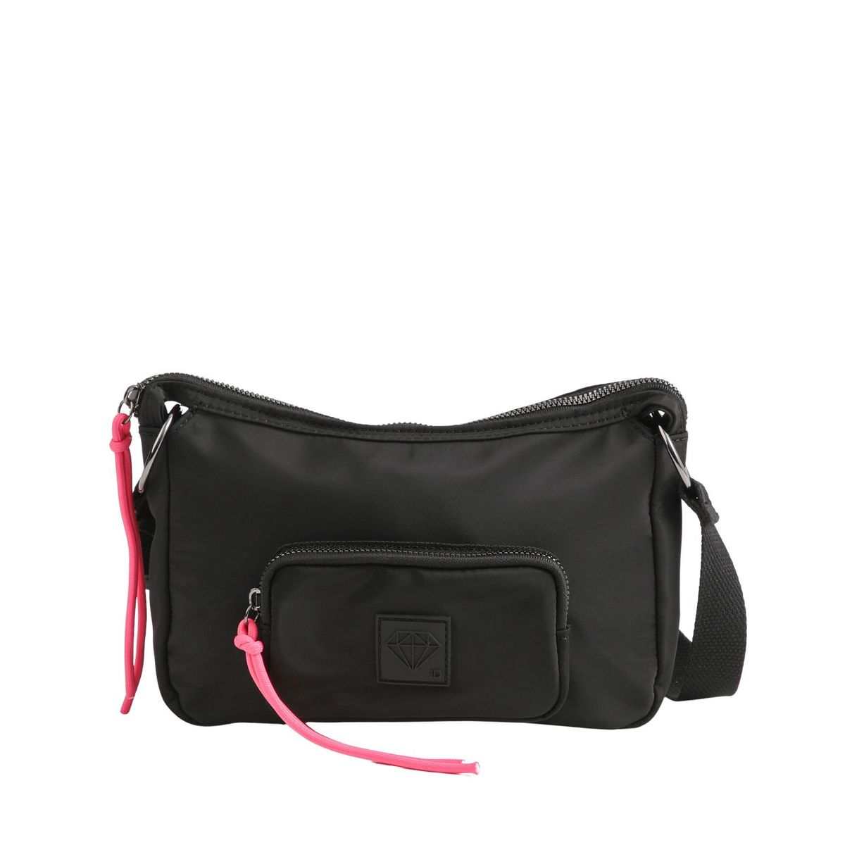 I D - Cartera Bandolera Burgos Nylon Negro ID