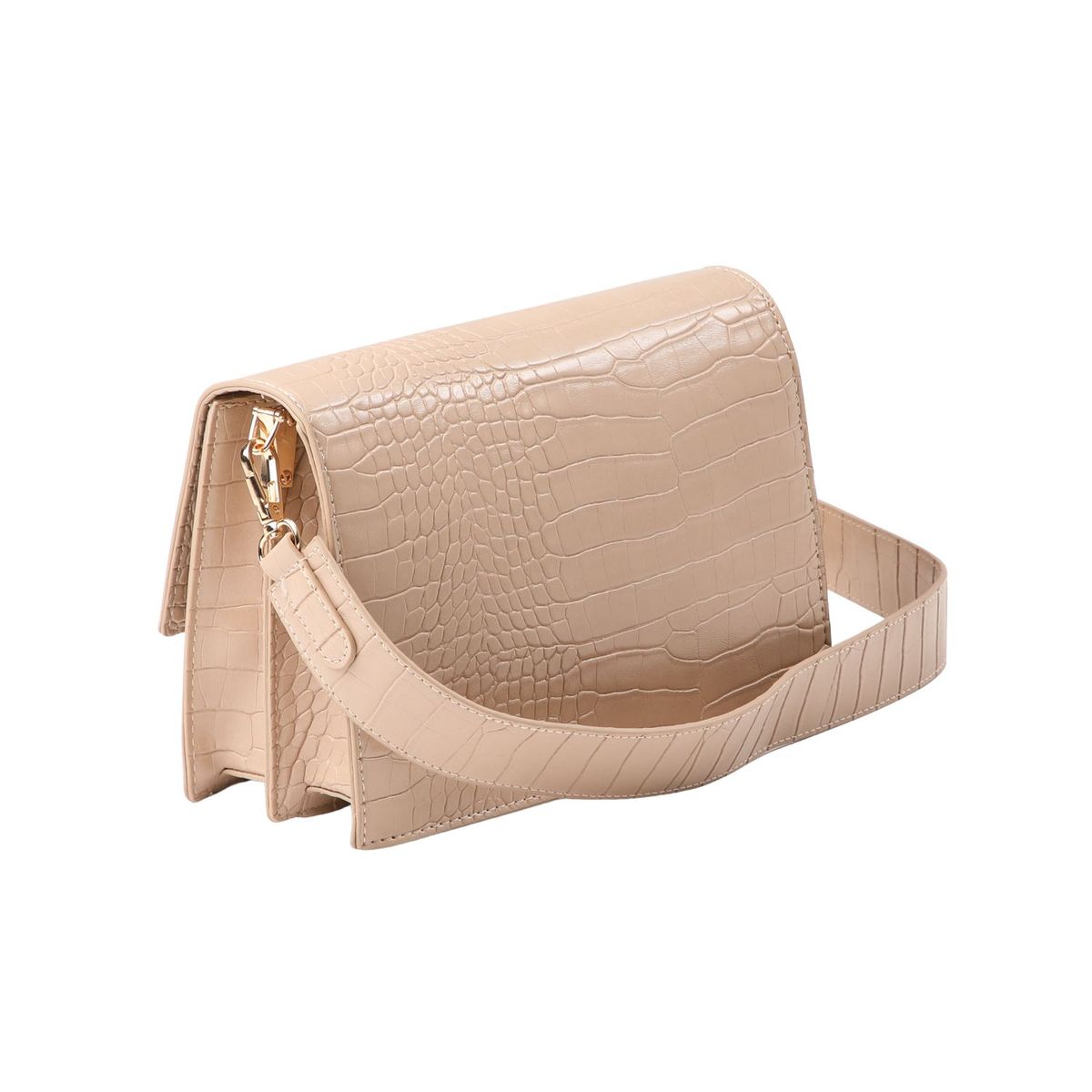 I D - Cartera Bandolera Ecocuero Calais Beige  i-D