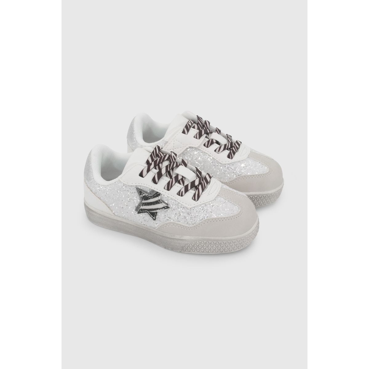 COLLOKY - Zapatilla de Niña Lifestyle Blanca con Cordón y Velcro