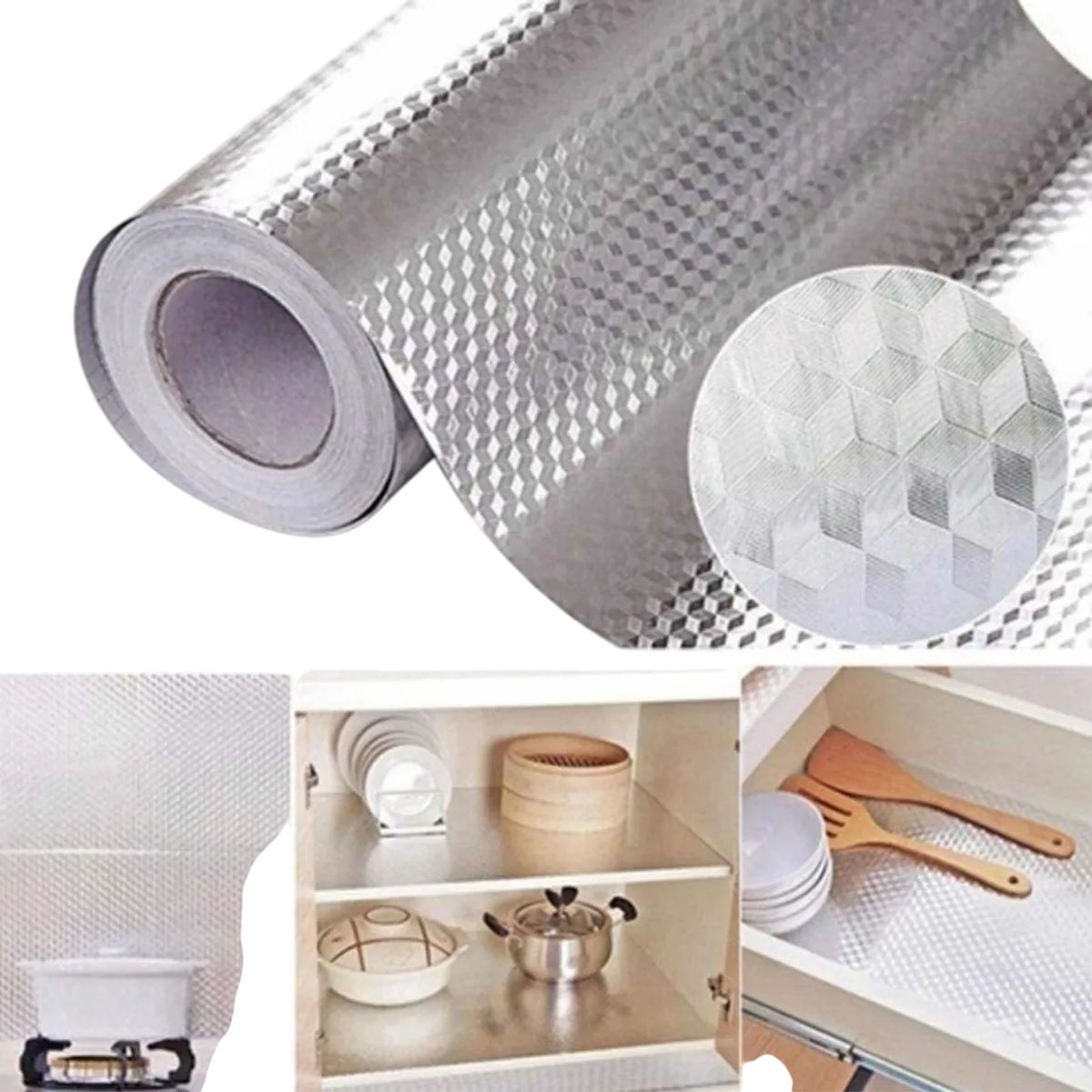 GENERICO - Papel Aluminio Autoadhesivo 60cm De Ancho 2 Metros