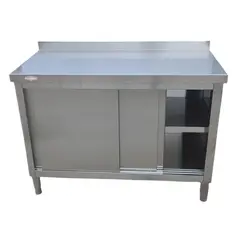 PROCHEF - Mesón Mural Cerrado Acero Inoxidable 150x60x85(+6) cm