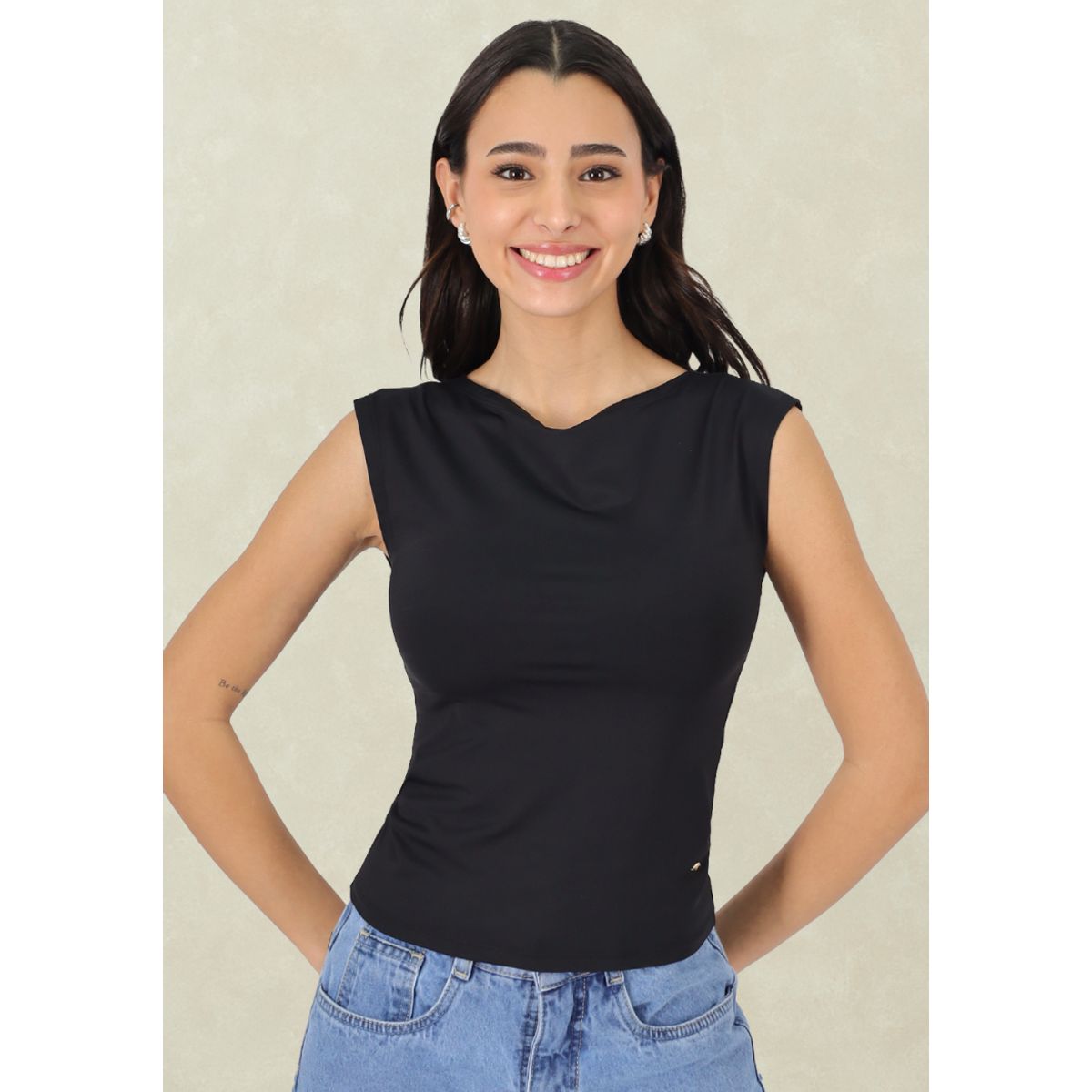 TENTATION - Top Cuello Bote Black Tentation
