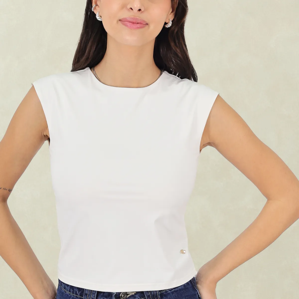 TENTATION - Top Sin Espalda Blanco Tentation