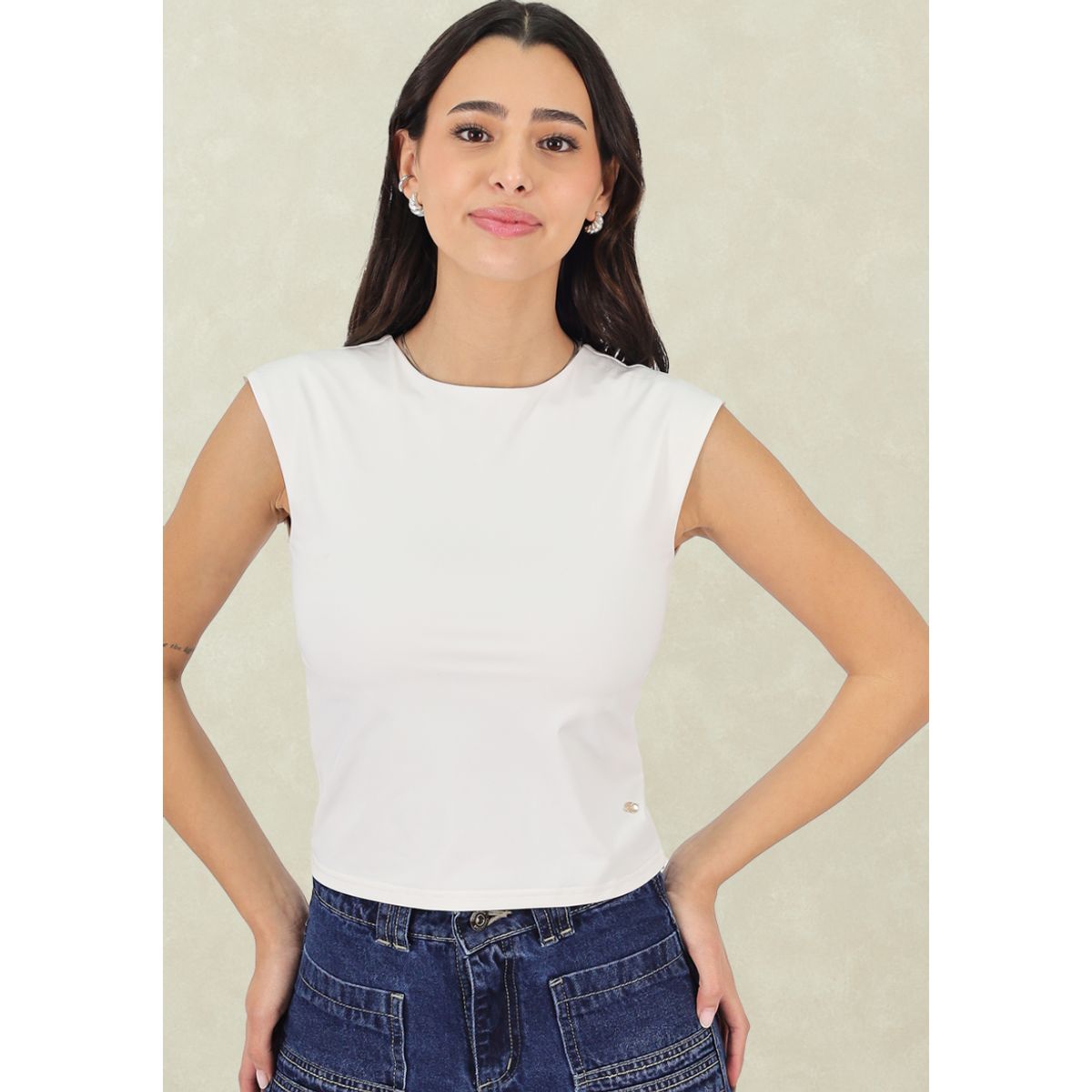 TENTATION - Top Sin Espalda Blanco Tentation