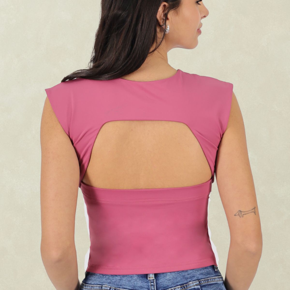 TENTATION - Top Sin Espalda Rosa Tentation