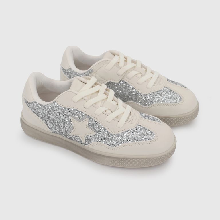 Zapatilla Niña Plateado