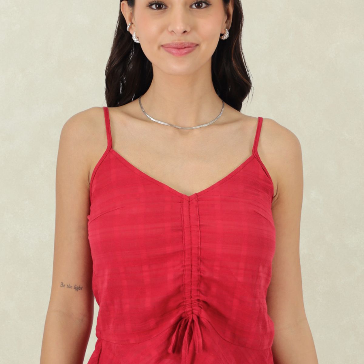 TENTATION - Top Lino Ajustable Burdeo Tentation