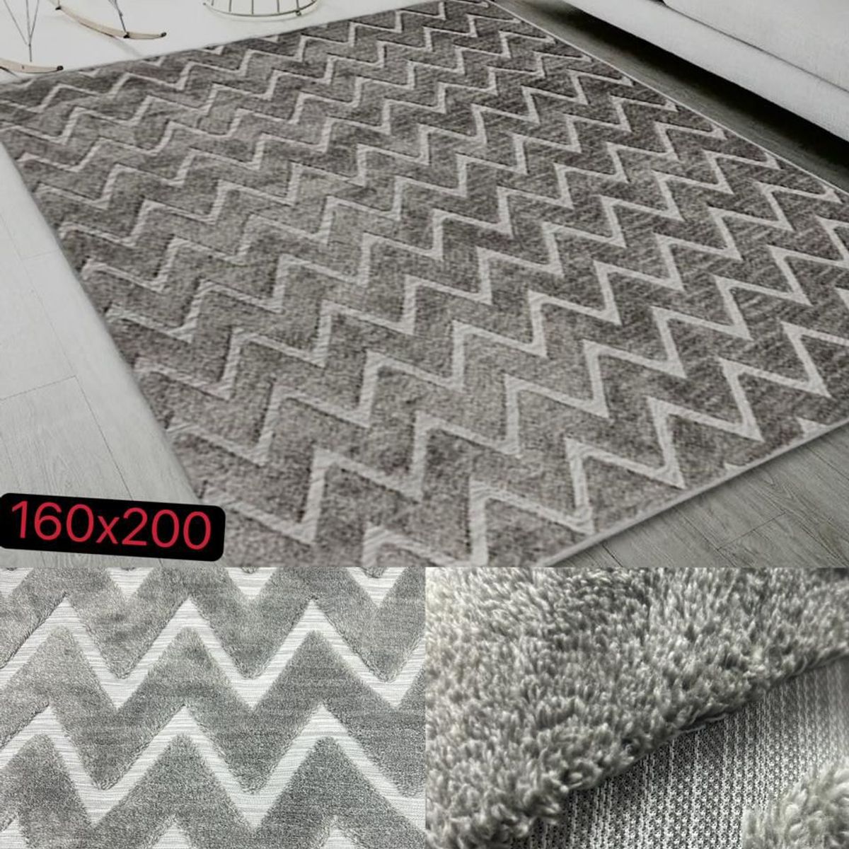 GENERICO - ALFOMBRA JACQUARD DE ALGODON 160X200CM