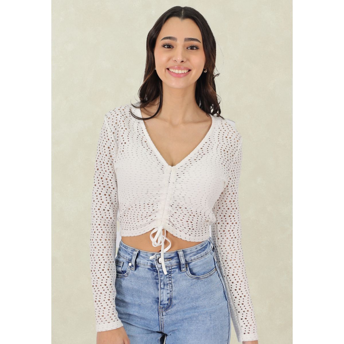 TENTATION - Top Crop Ajustable Blanco Tentation